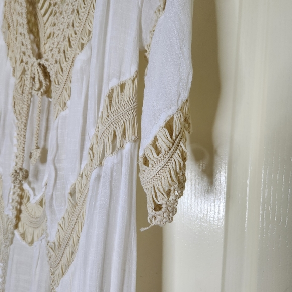 Dreamers Cardigan BeachCoverup Crochet Boho Duster - Picture 3 of 5
